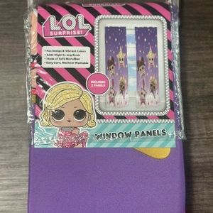 LOL Surprise! Kids Bedroom Window Curtains, 2 Panel Set,